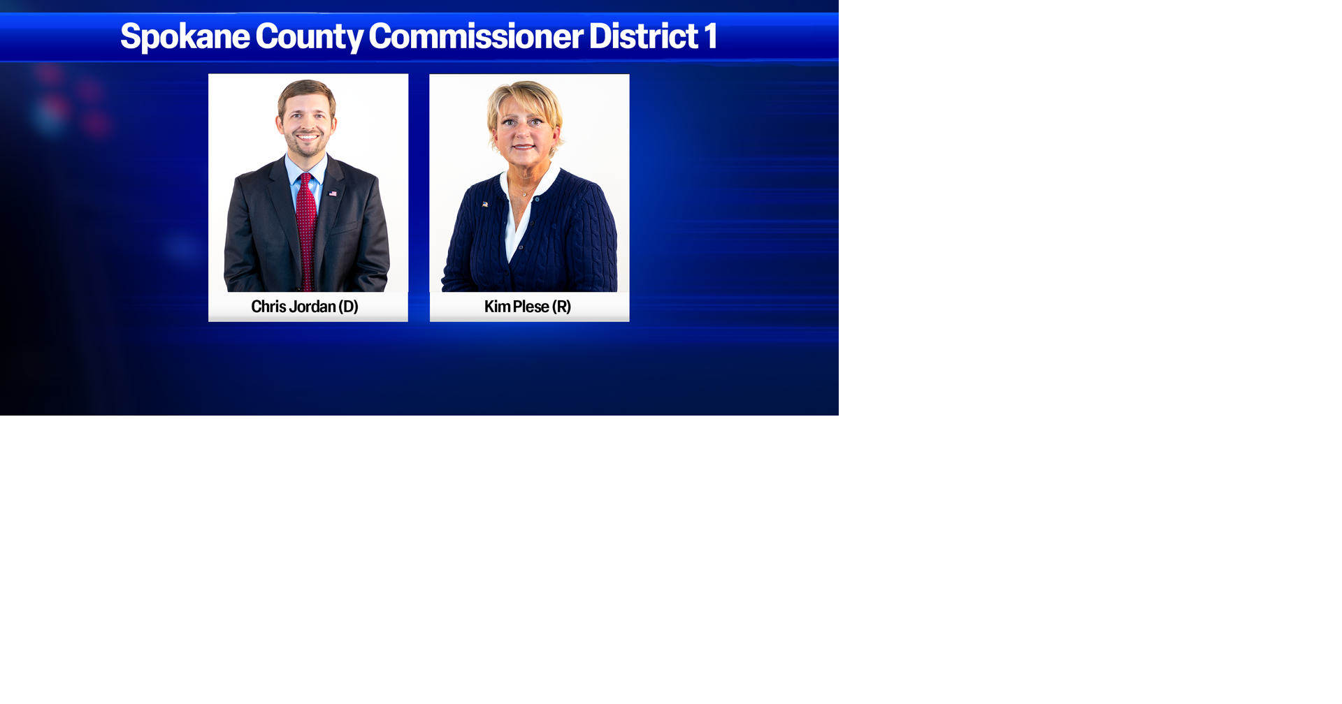 Spokane County Commissioner, District 1 Chris Jordan versus Kim Plese