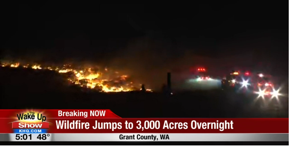 Wildfire burning in Grant County grows to 3,500 acres, Mattawa without power Top Video