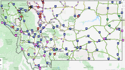 mt road conditions map Western Montana Road Conditions Regional Khq Com mt road conditions map