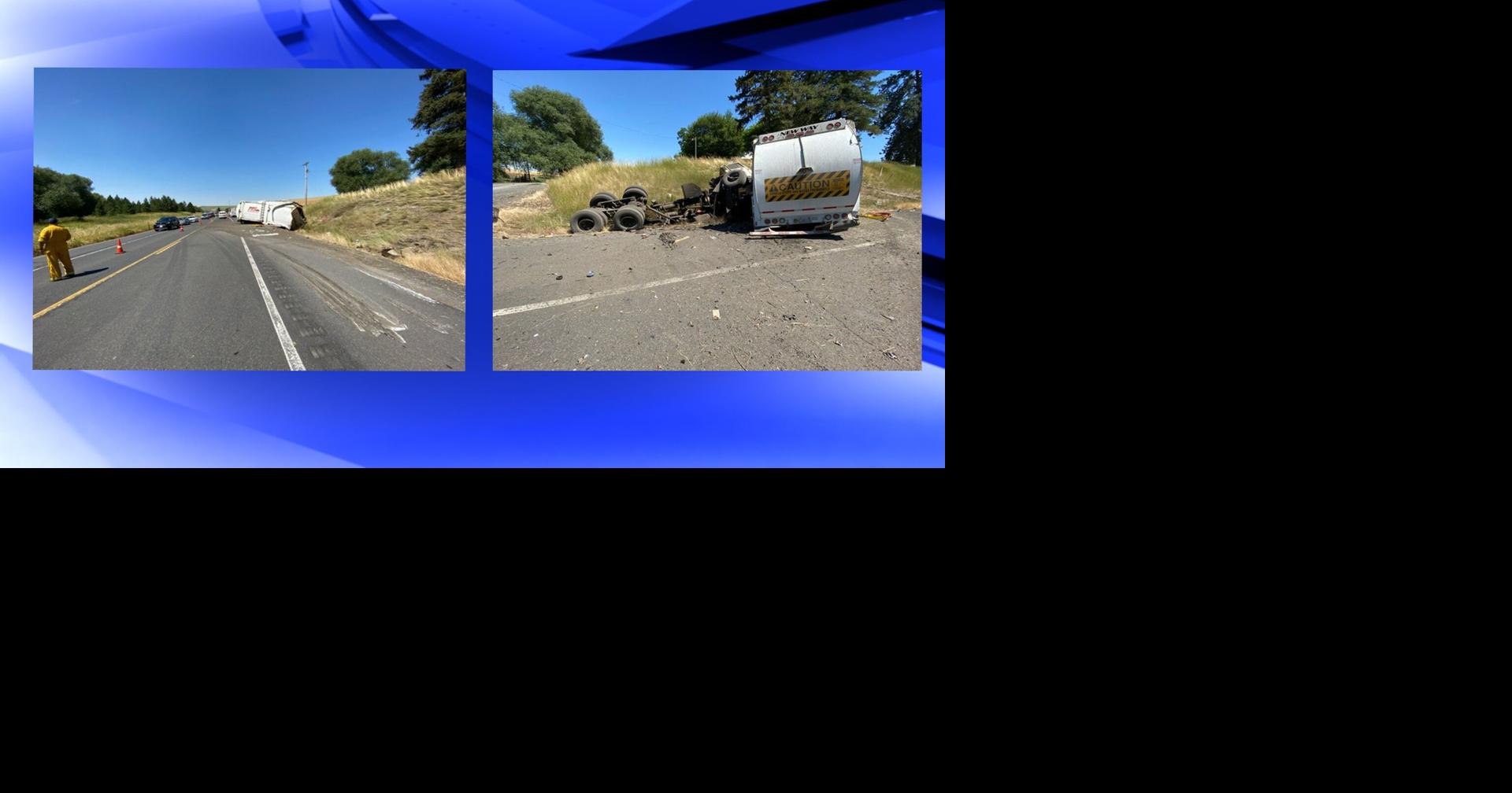 Garbage truck roll over near Pullman leaves one unresponsive Spokane