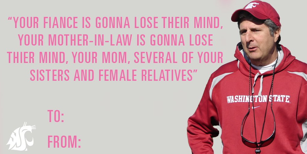 WSU tweets out some Mike Leach-inspired Valentine's Day cards | News | khq.com