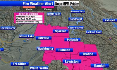 Elevated fire danger and blowing dust Friday | Weather | khq.com