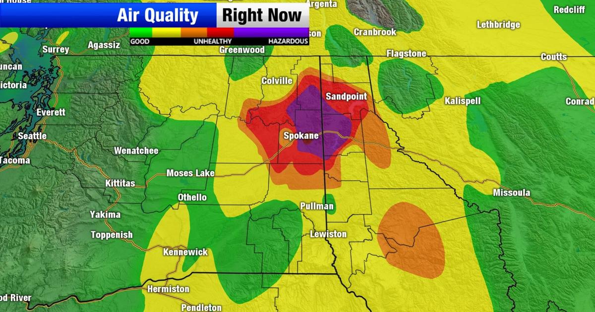Spokane and Coeur d'Alene socked in with smoke