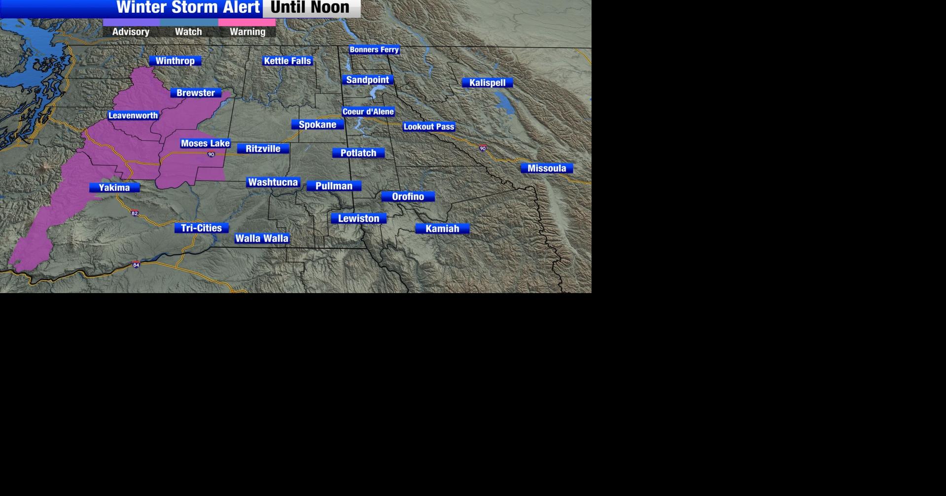 Patchy fog and pockets of freezing rain for central Washington before a ...