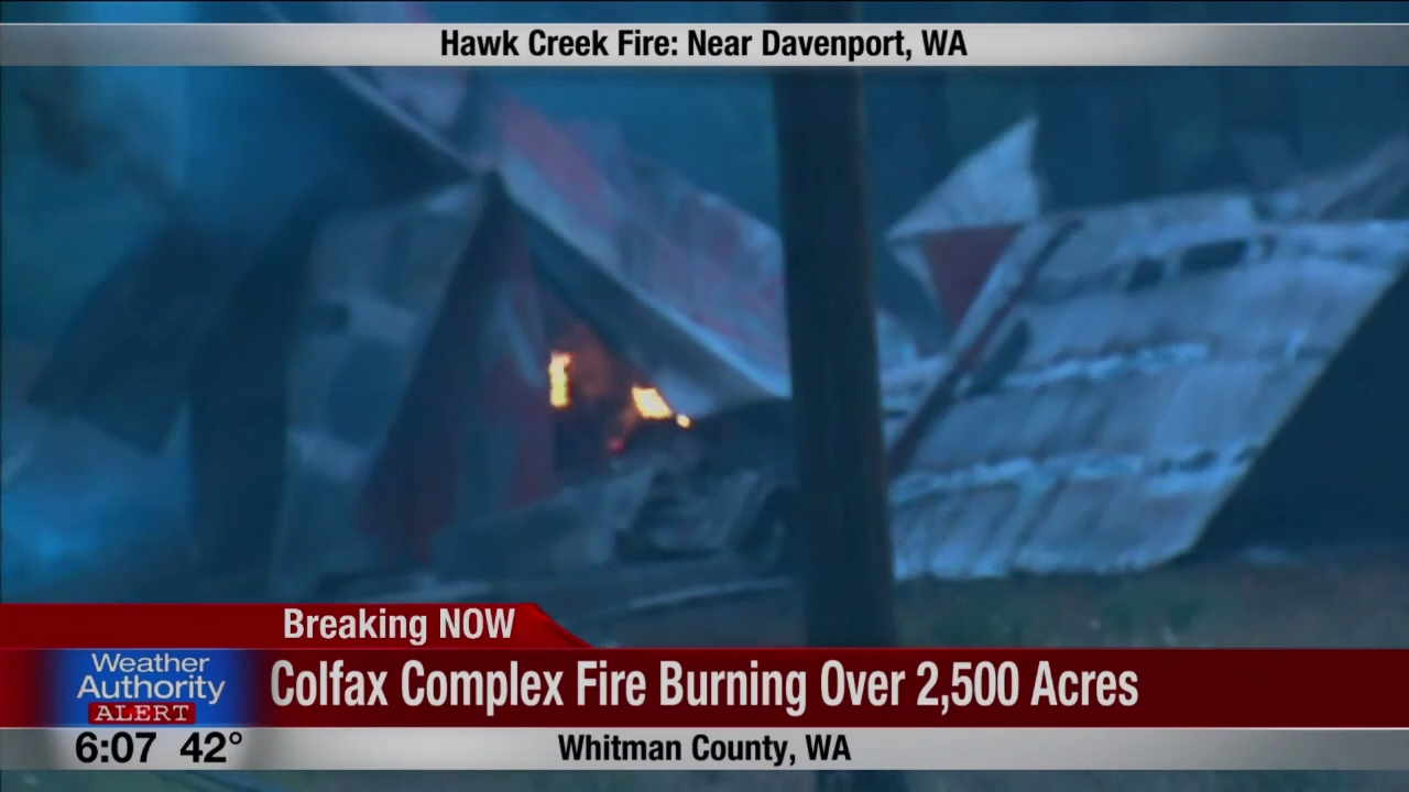 Colfax Fire Burning More Than 2 500 Acres News Khq Com