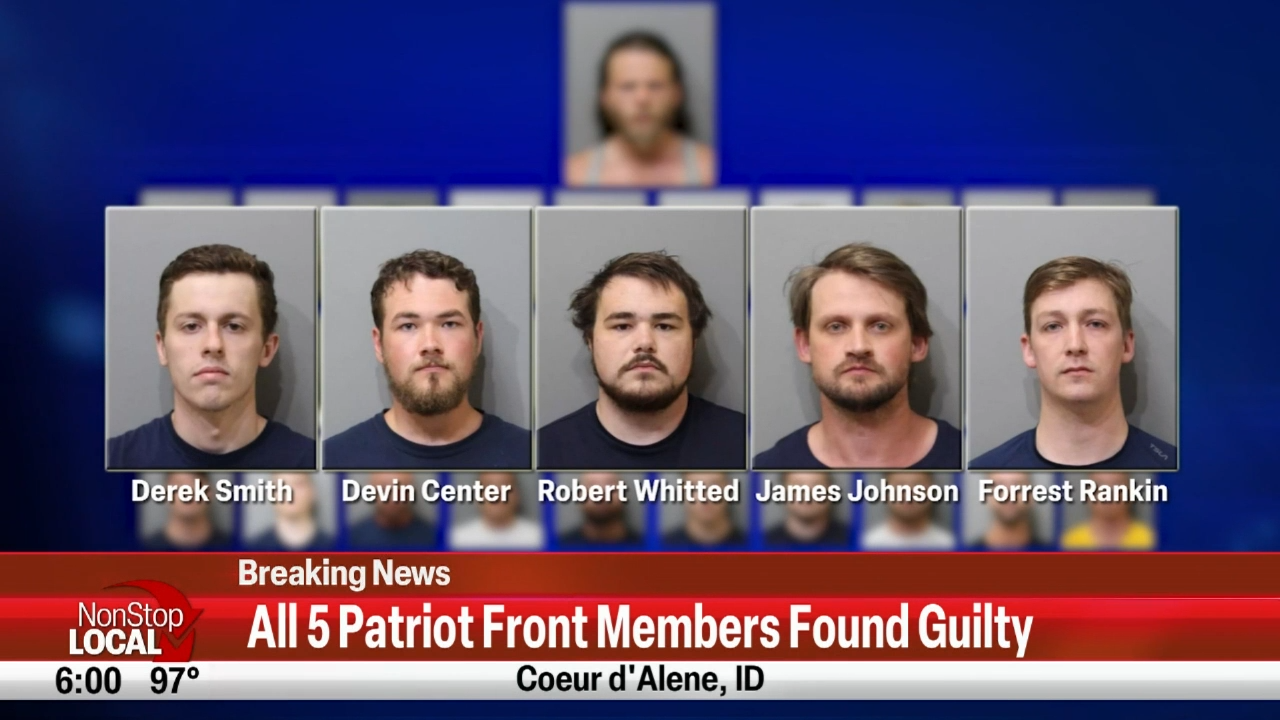 Five Patriot Front members found guilty of criminal conspiracy to riot