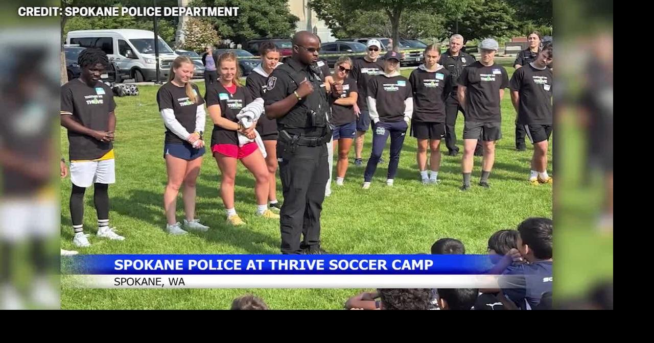 Spokane police officers team up with kids at soccer camp | Spokane News ...