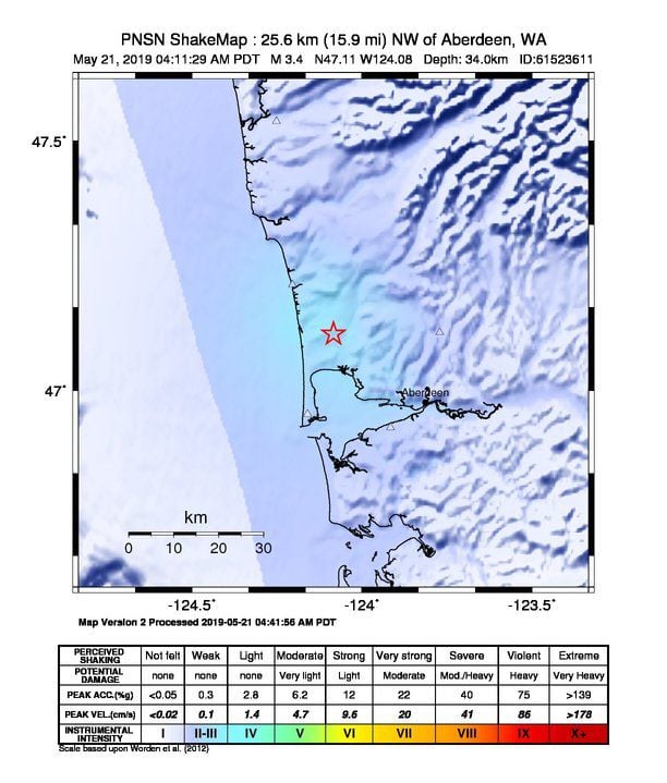 Officials confirm 3.4-magnitude earthquake on Washington coast Tuesday ...