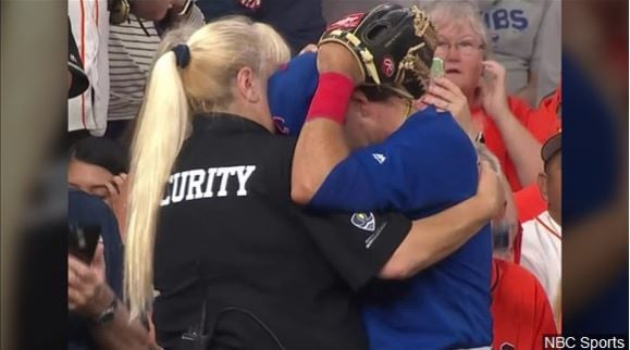 Albert Almora Jr. distraught after hitting young child with foul ball  during Cubs Astros game - The Washington Post