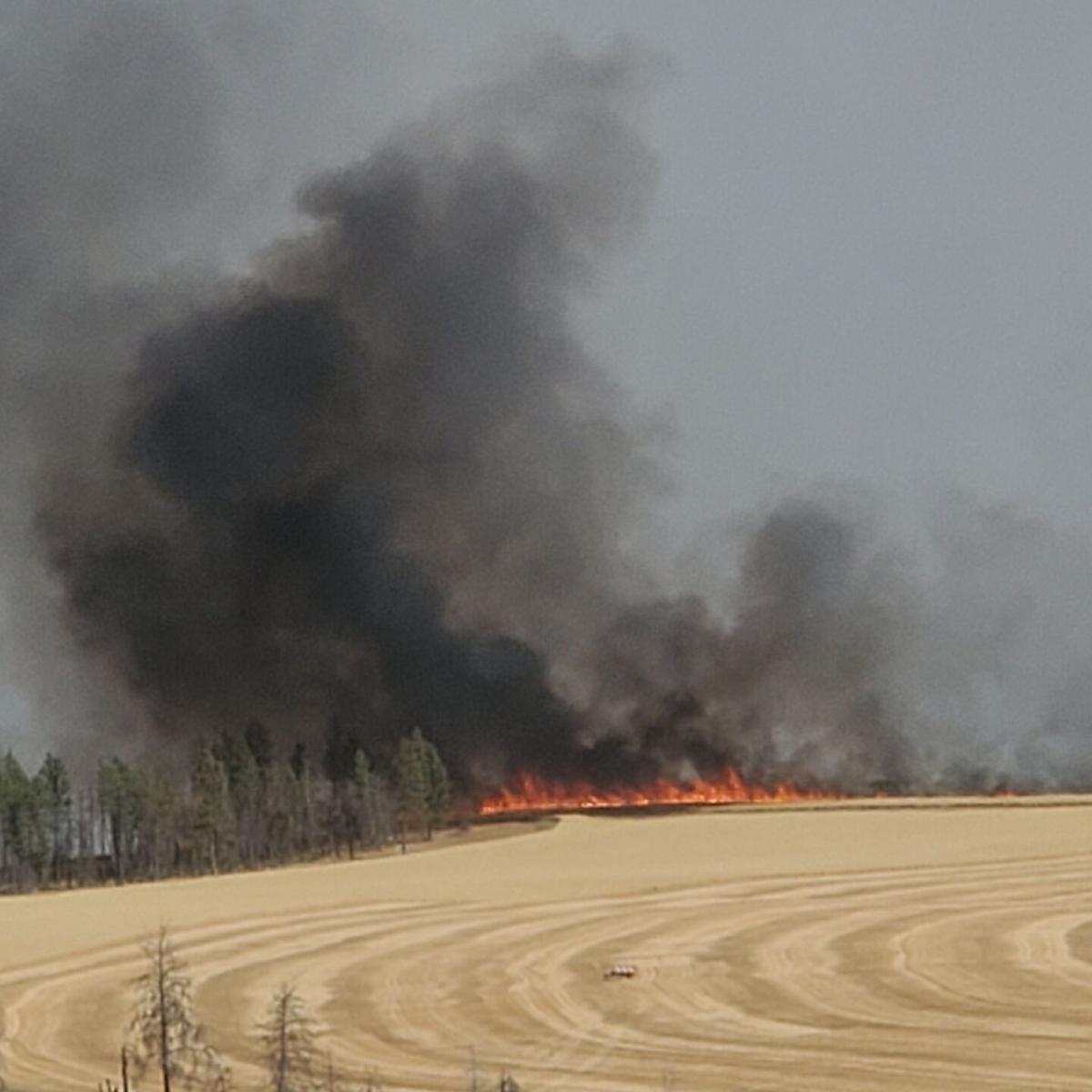 update heaton road fire zero percent contained burning 320 acres news khq com heaton road fire zero percent contained