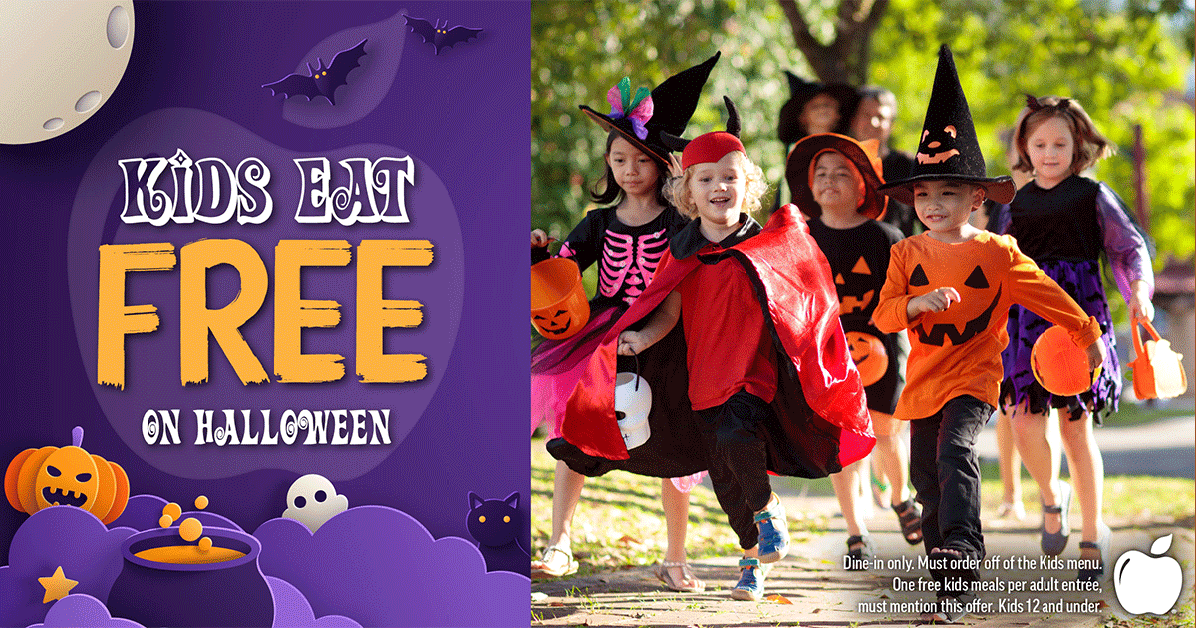 Applebee's in Inland Northwest offers 'kids eat free' on Halloween! Spokane News