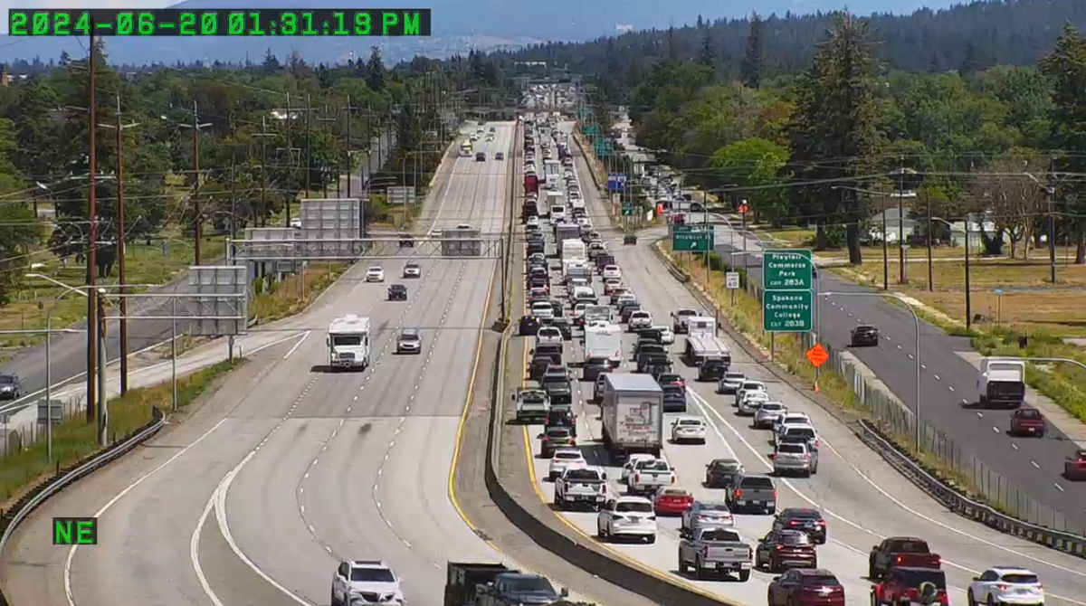 3 vehicle crash on westbound I-90 backing up traffic | Spokane News |  khq.com