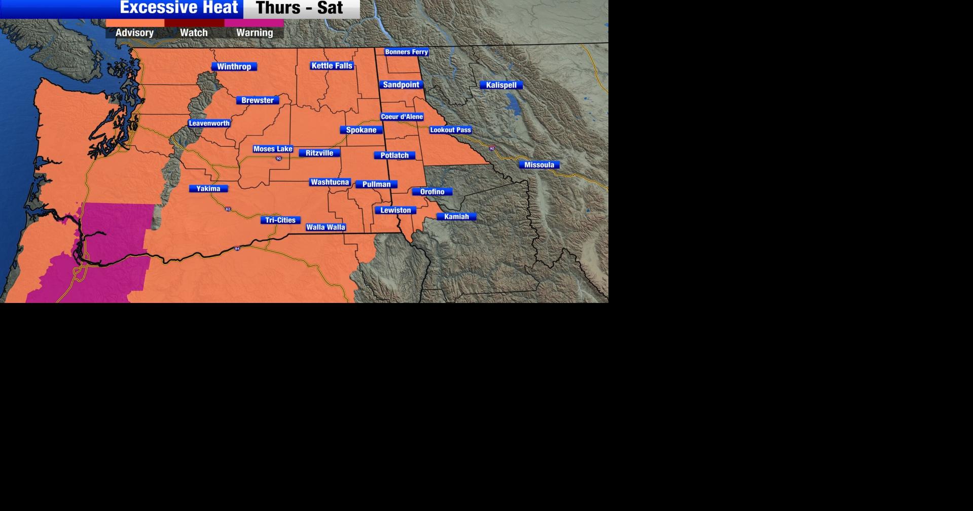 Heat Advisory in place for the Inland Northwest with possible record ...