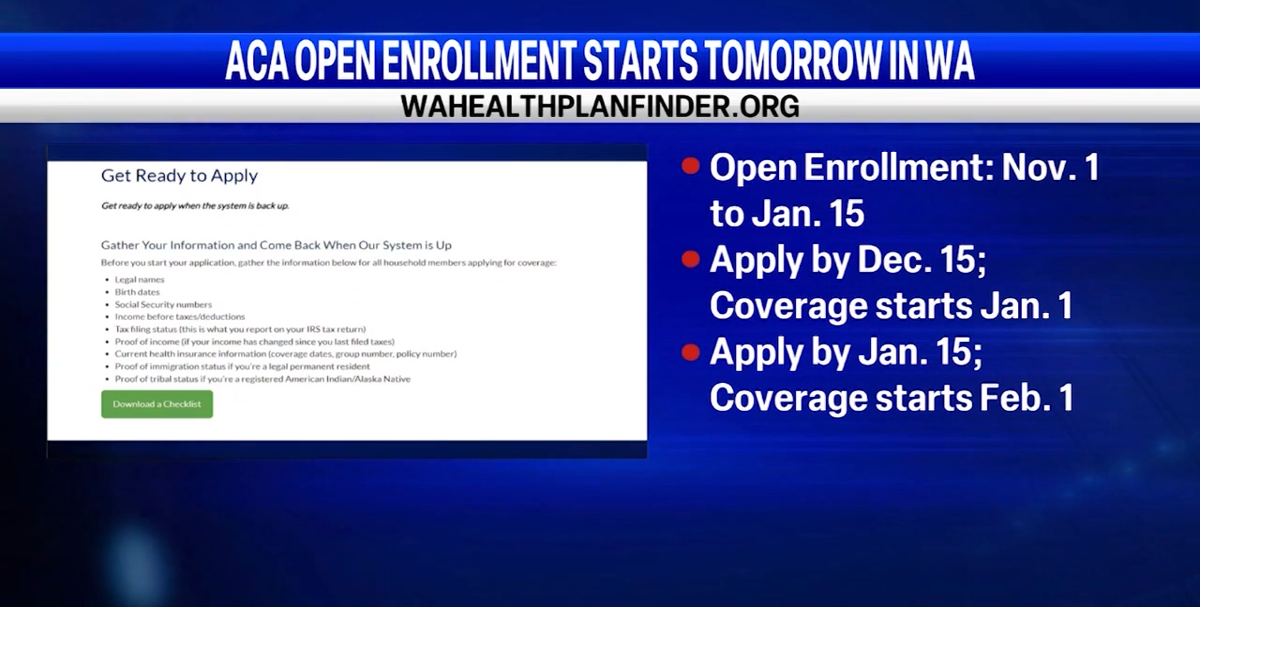 Washington health care open enrollment begins