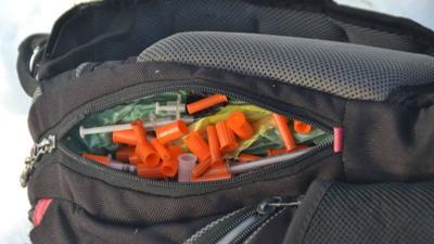 spokane man finds bag full of needles while on a hike news
