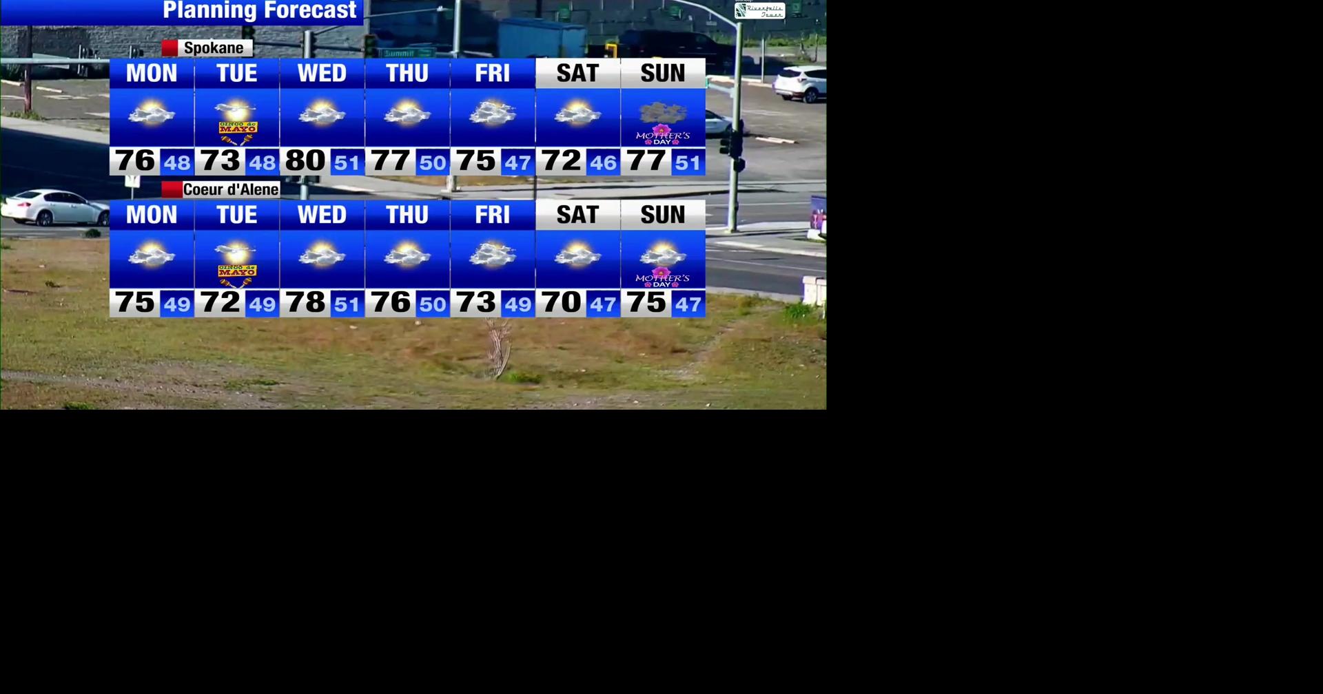 Sunny and warm weather in Eastern WA, North ID for Cinco de Mayo ...