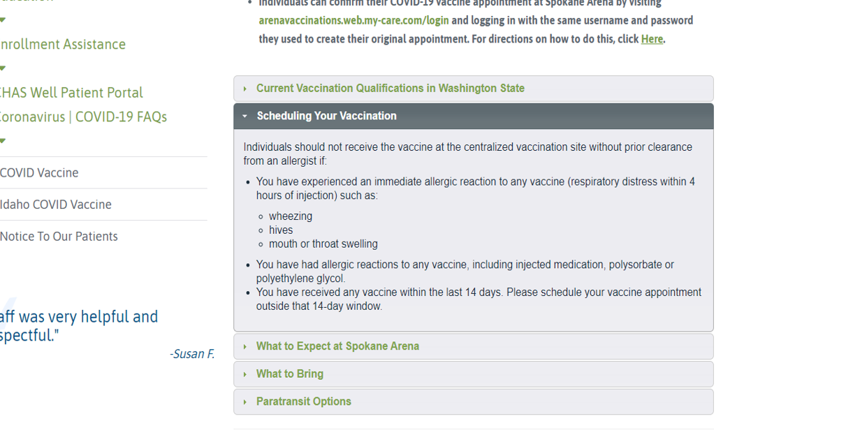 BREAKING: CHAS Health online scheduling is booked for COVID-19 vaccines | |  khq.com