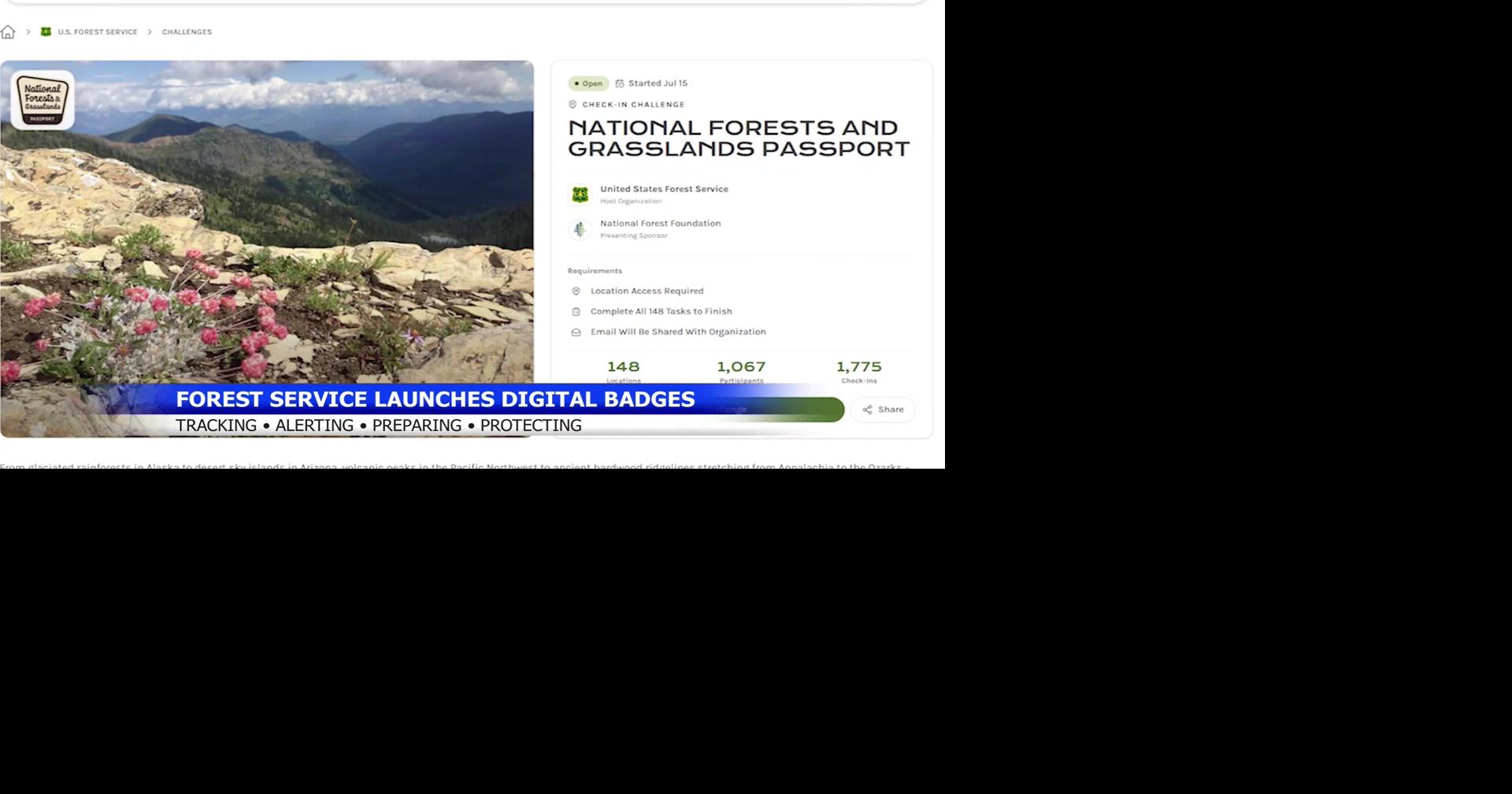 Forest visitors can now earn digital badges for their trips