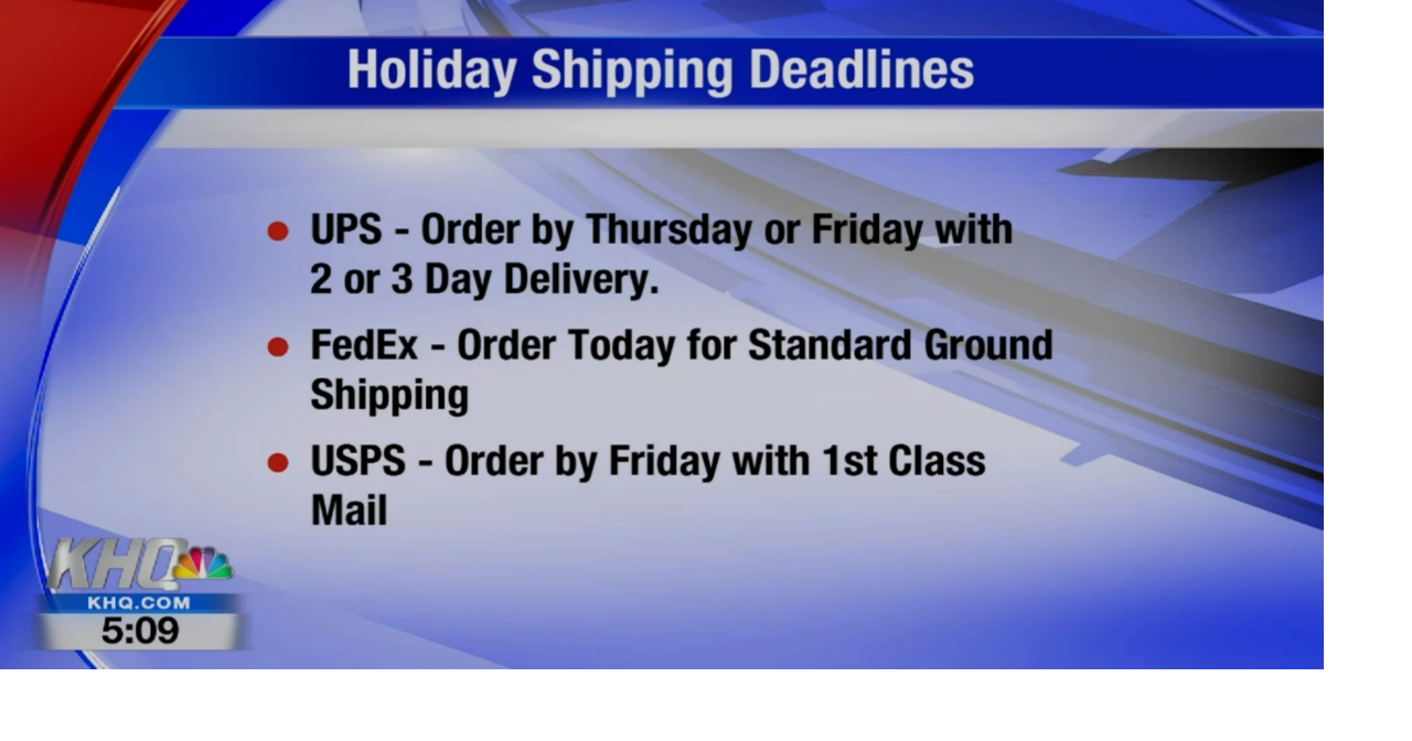 How much time do you have left to mail your holiday packages? Spokane