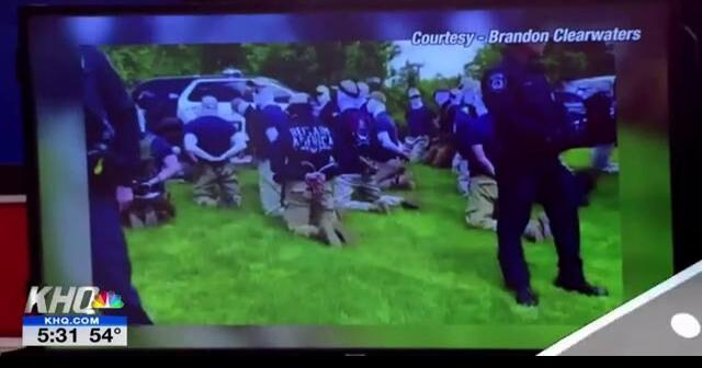 Patriot front members appear via zoom for Kootenai County Court hearing