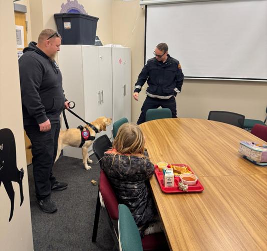 Trent Elementary students meet accelerant detection dog Chardonnay from ...