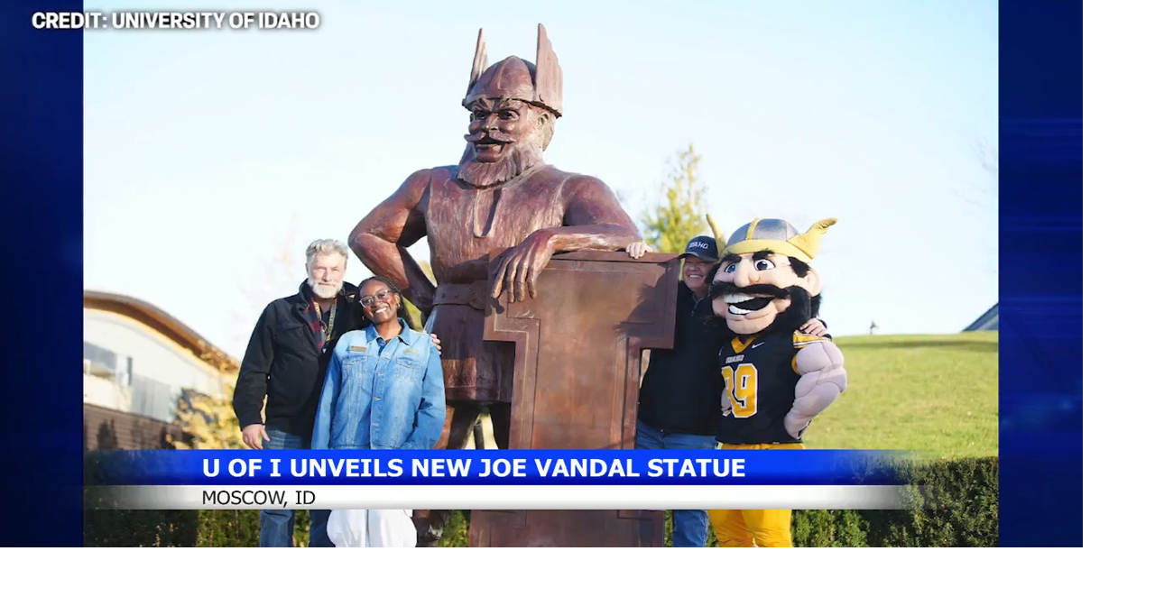 University of Idaho unveils new Joe Vandal statue