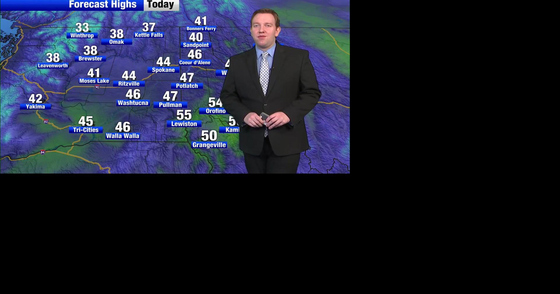 Snow levels dropping today ahead of a cold front and spotty snow ...