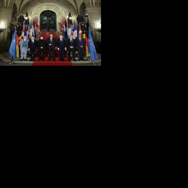 At the summit were Belgium's Bart de Wever, Luxemburg's Luc Frieden, Denmark's Mette Frederiksen, Germany's Friedrich Merz, Norway's Jonas Gahr Store and NATO Deputy Secretary for Cyber and Digital Transformation Jean-Charles Ellermann-Kingombe