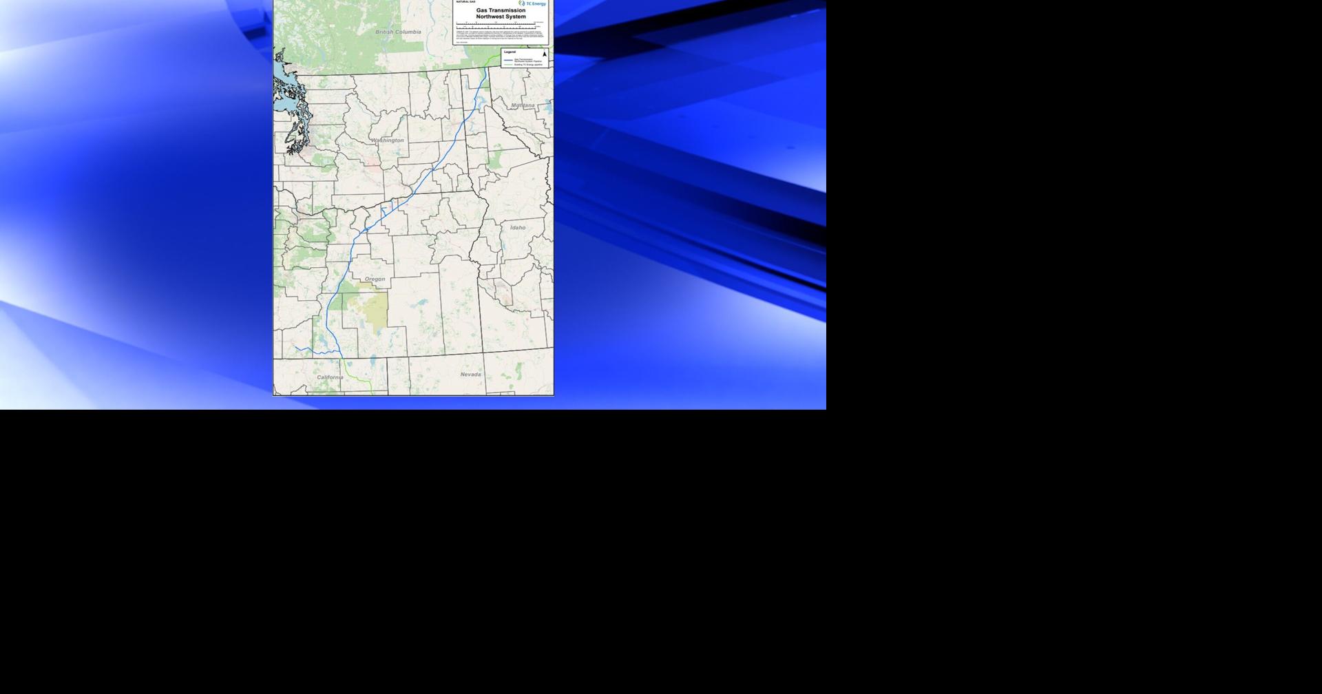 Map of the Gas Transmission Northwest pipeline