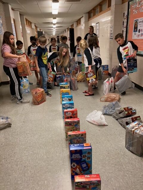 Chandler Elementary Student Council collects more than 500 boxes of cereal for food pantry