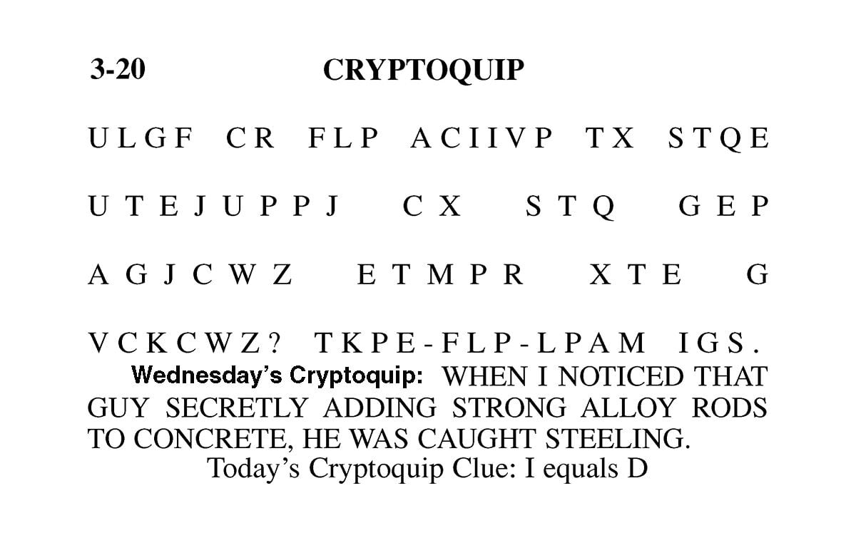 Cryptoquip Puzzles Free Printable