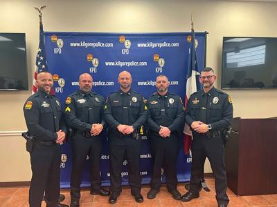 Kilgore Police Department promotes five