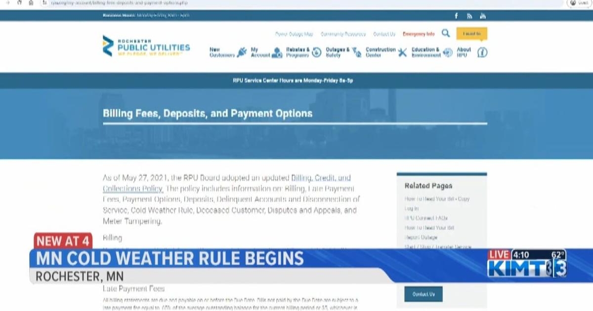Cold Weather Rule Program Minnesota Cold Weather Rule goes into effect October 1st | News | kimt.com