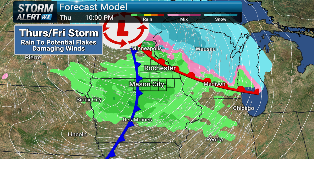 Storm Alert Wx 3: Increasing winds/clouds Thursday, evening shower ...