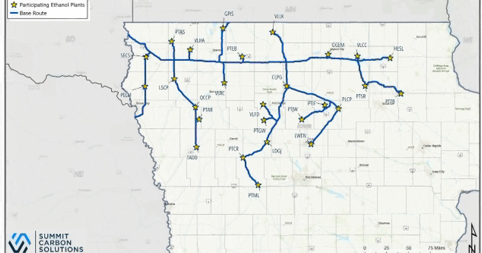Summit Carbon removes hundreds of Iowa landowners from pipeline path