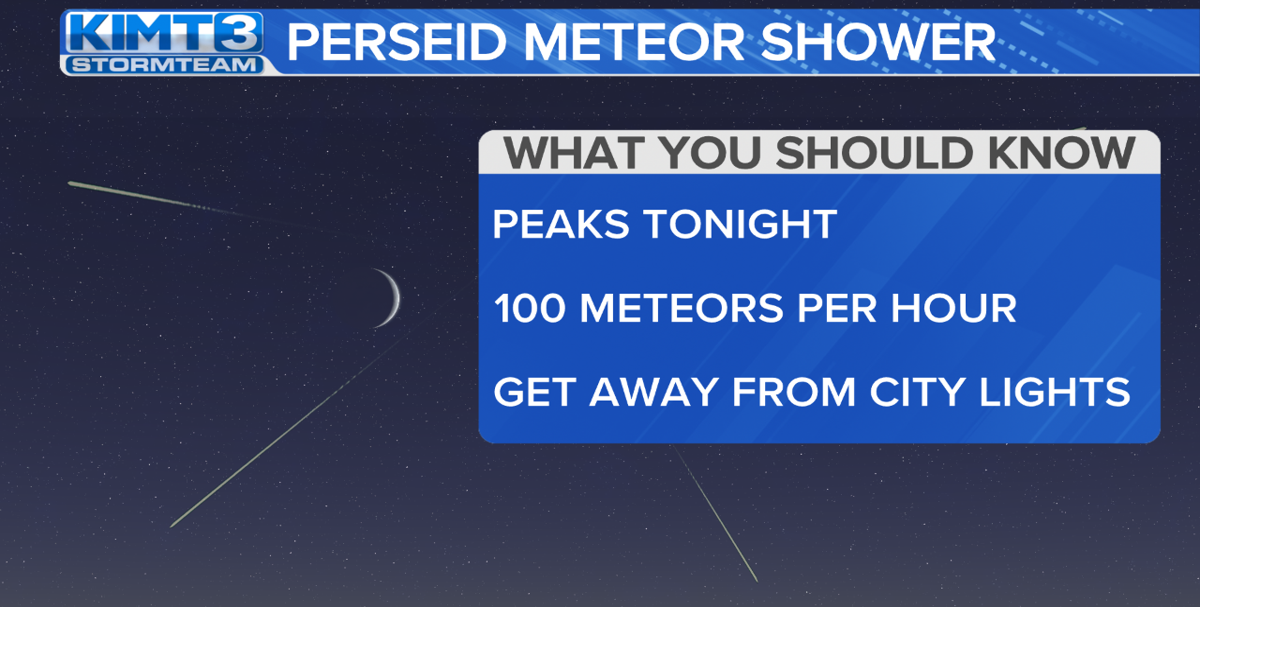 The Perseid Meteor Shower reached its peak tonight with 100 meteors per