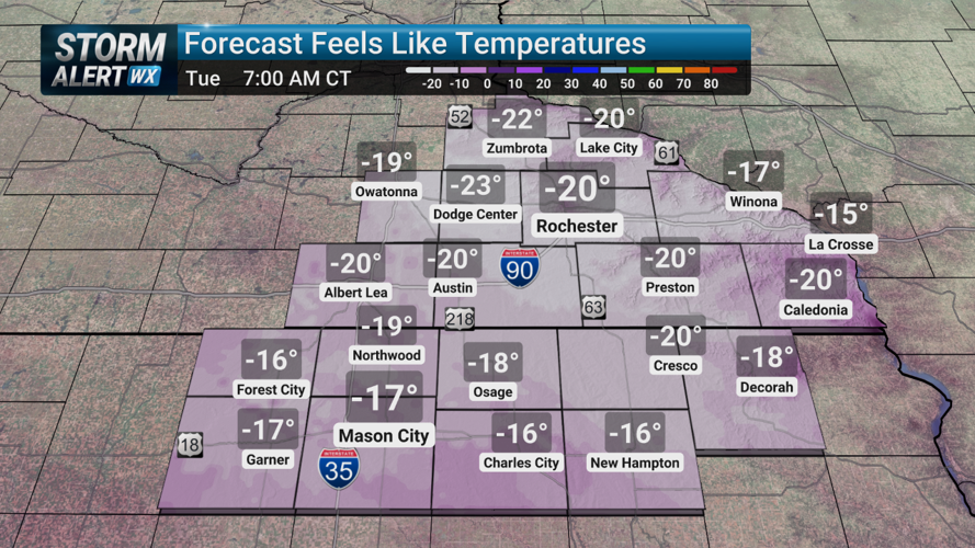 Storm Alert Wx 3: Continued cold all week, sub-zero wind chills ...