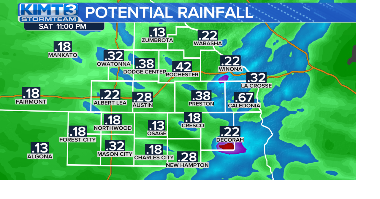 Rain returns Friday and through the weekend | News | kimt.com