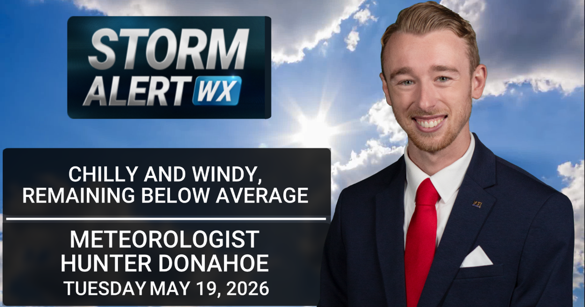 Breezy/chilly Tuesday - AM Weather 05/19/2026 | Video | kimt.com