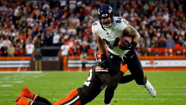 Baltimore Ravens Tight End Josh Oliver Editorial Stock Photo