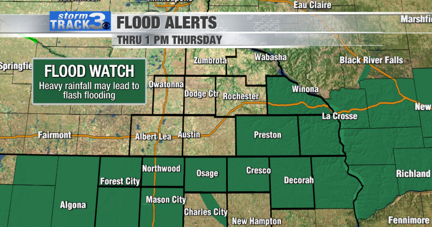 Flood Watch issued ahead of heavy rainfall | News | kimt.com