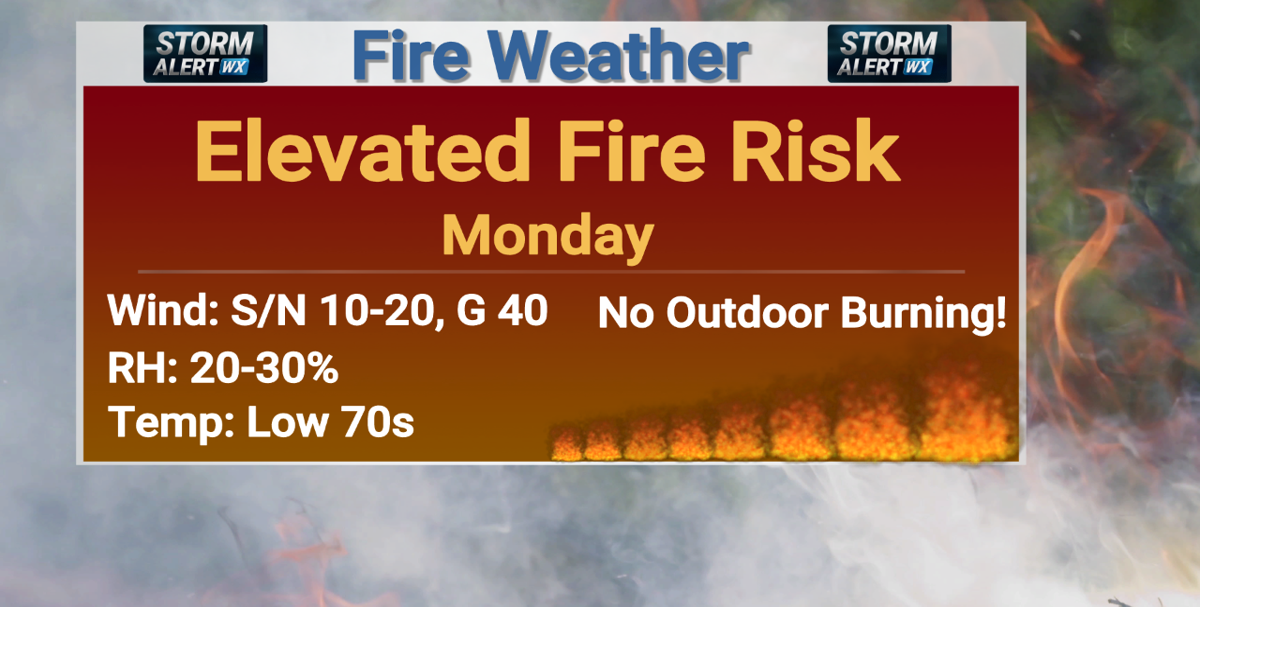 Storm Alert Wx 3: Warm Monday, emerging elevated fire danger | News ...