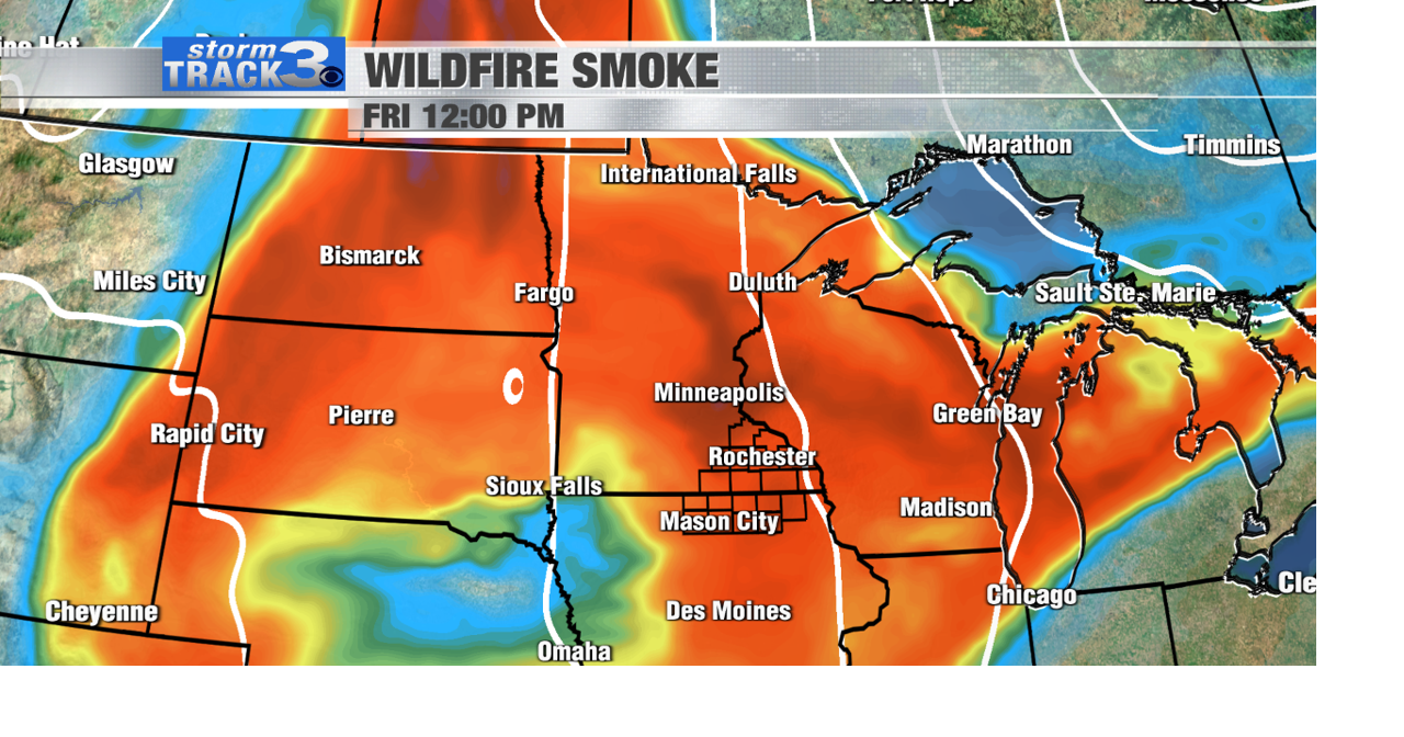 Wildfire smoke could lead to air quality issues Friday | News | kimt.com
