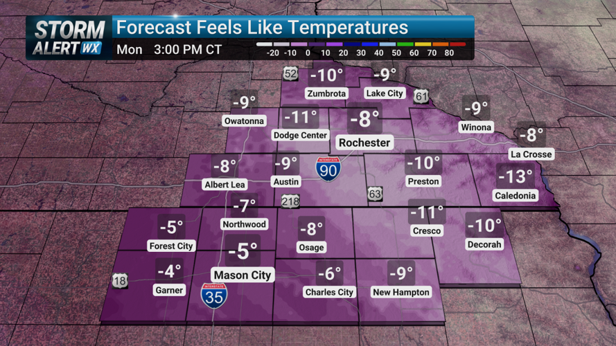 Storm Alert Wx 3: Continued cold all week, sub-zero wind chills ...