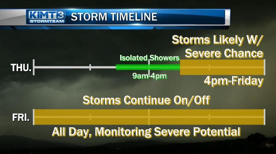 StormTeam 3: Severe weather risk Thursday afternoon to evening; heavy ...