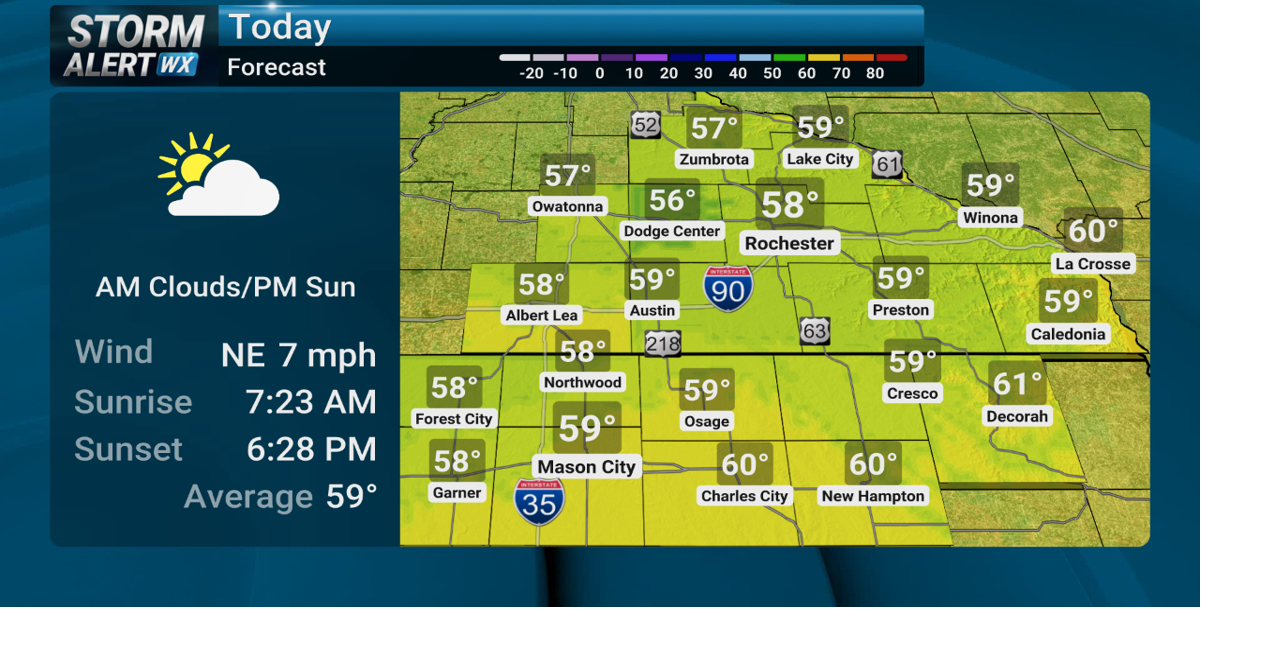 Storm Alert Wx 3: Morning clouds, afternoon sun Wednesday | News | kimt.com