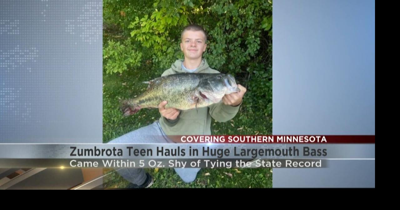 Zumbrota teen comes close to breaking state record with huge Largemouth ...
