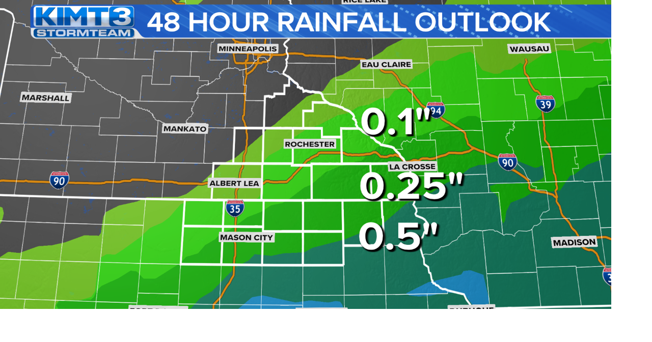 StormTeam 3: Tracking a brief rain for some Friday | News | kimt.com