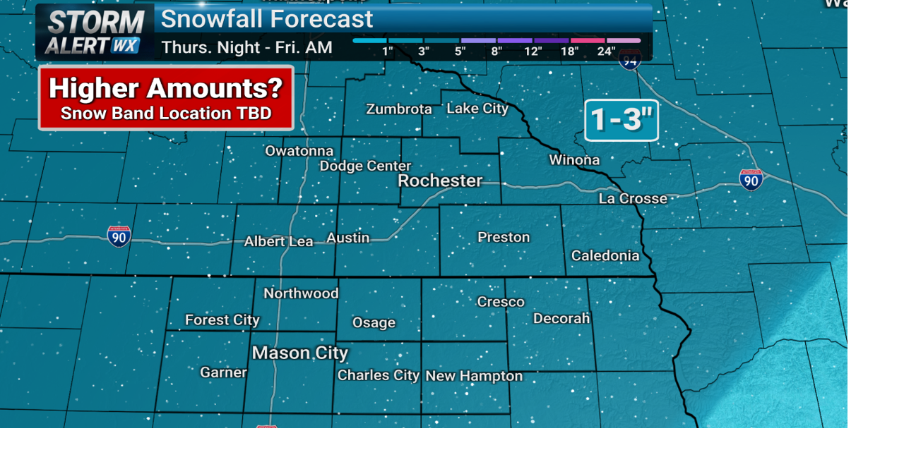 Accumulating snow likely Thursday night/Friday morning | News | kimt.com