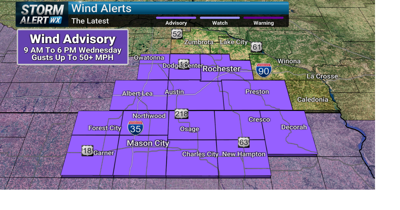 Wind Advisory issued ahead of more active weather pattern | Weather ...